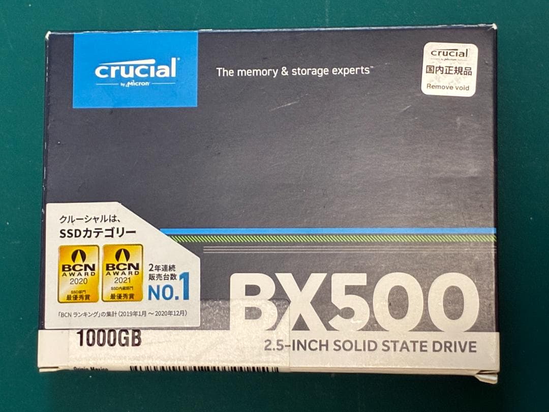 Crucial 内蔵SSD 2.5インチ BX500 1TB 新品・未使用 ⑲