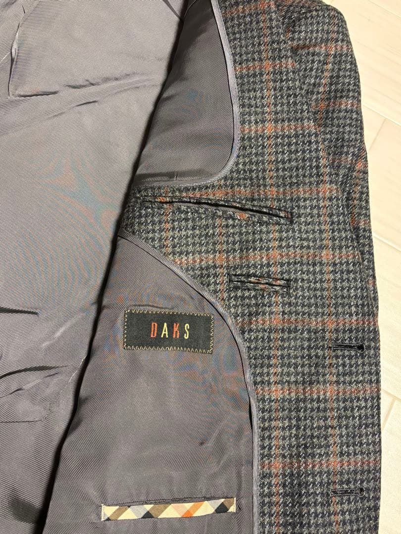 未使用 DAKS ダックス メンズ ジャケット ブレザー 羊毛 カシミヤ BB3