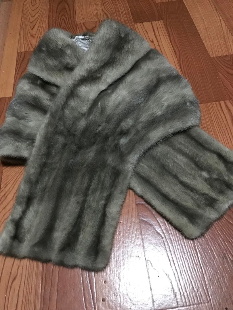 JAMES FONG FUR ミンク リアルファー ストール マフラー グレー系