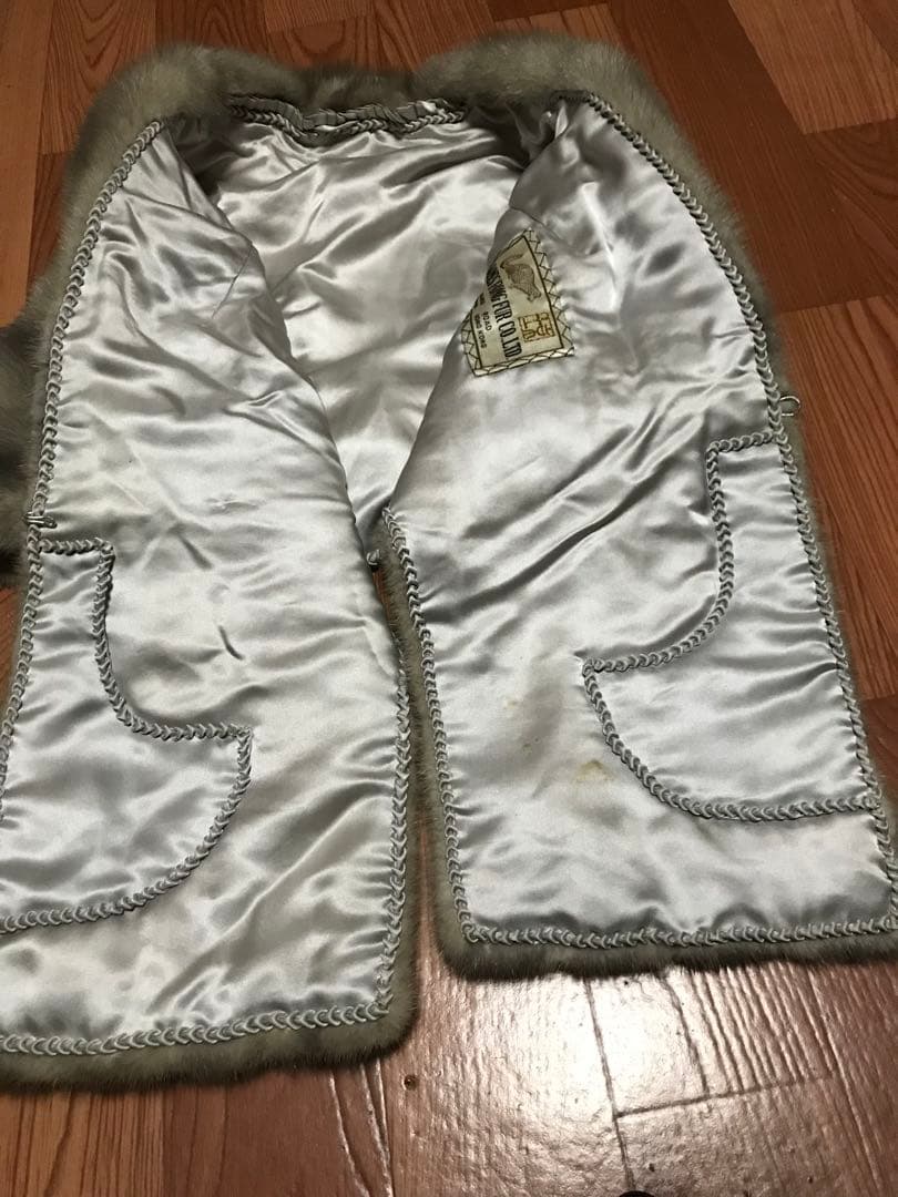 JAMES FONG FUR ミンク リアルファー ストール マフラー グレー系