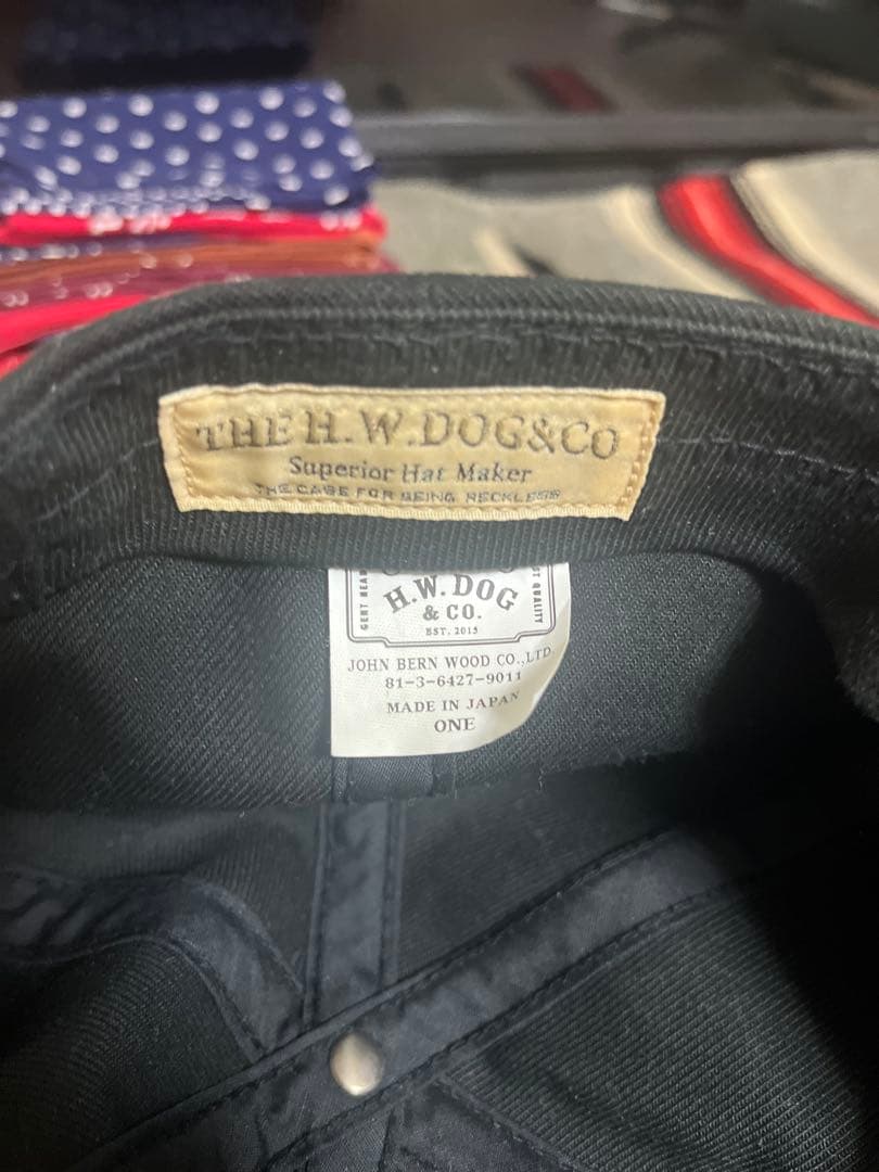 H.W.DOG & CO. ブラック キャップ 状態良好◎ アメカジ