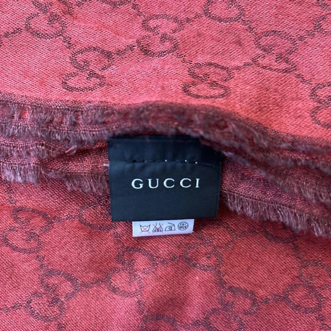 GUCCI グッチ　ストール　赤