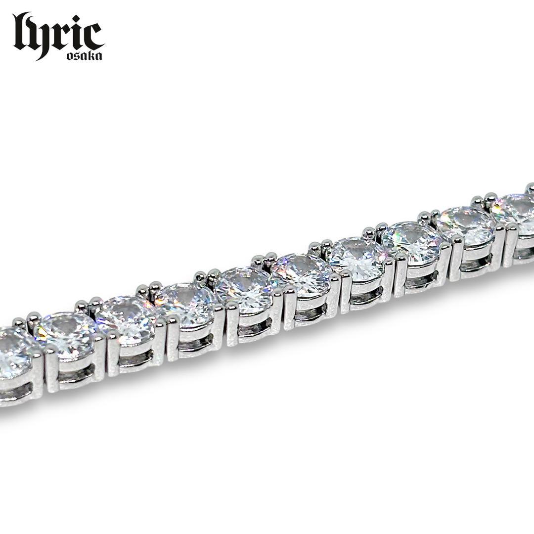 テニスネックレス 4mm 50cm シルバー テニスチェーン 5ACZ 最高品質