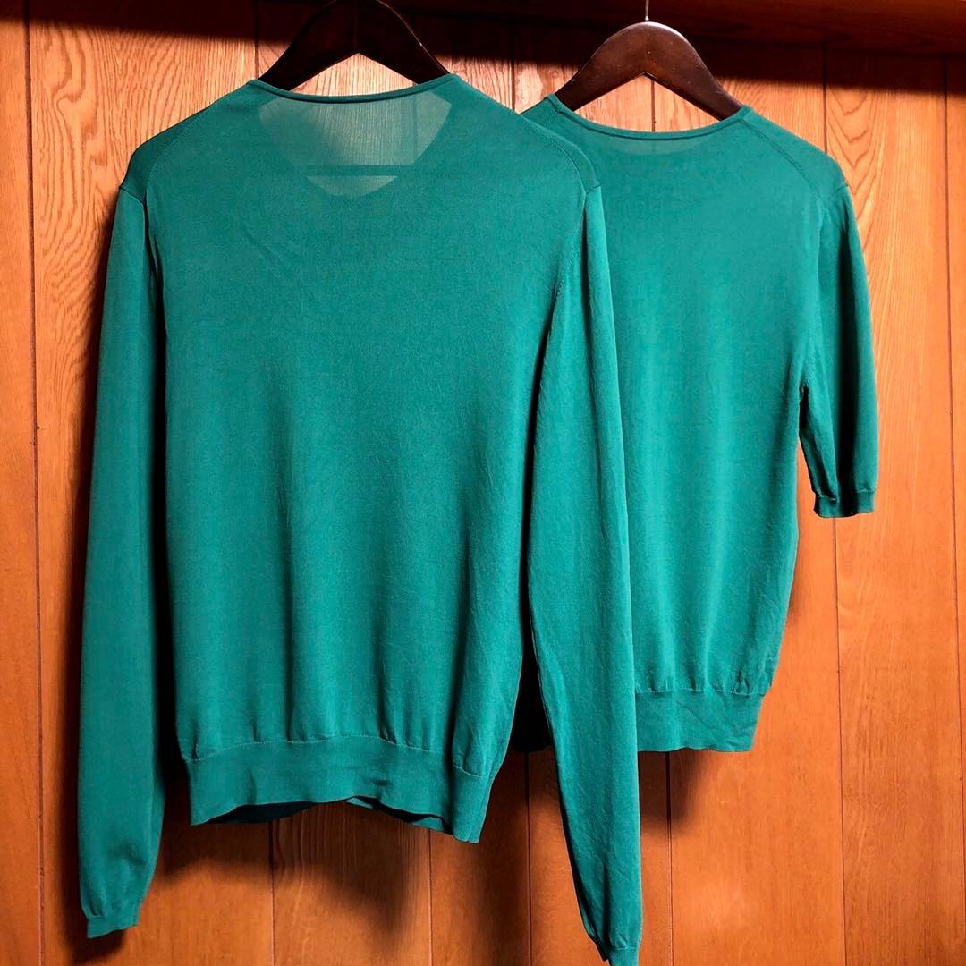 JENNEベーシックゴールドボタンカーディガン クルーネックニットセット　完売