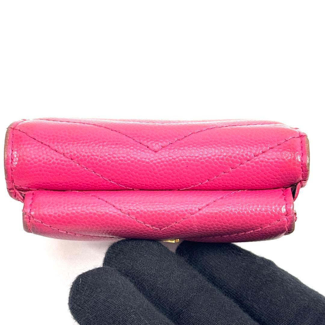 YSL イヴ・サンローラン カサンドラ 三つ折り財布 505118 YSLロゴ