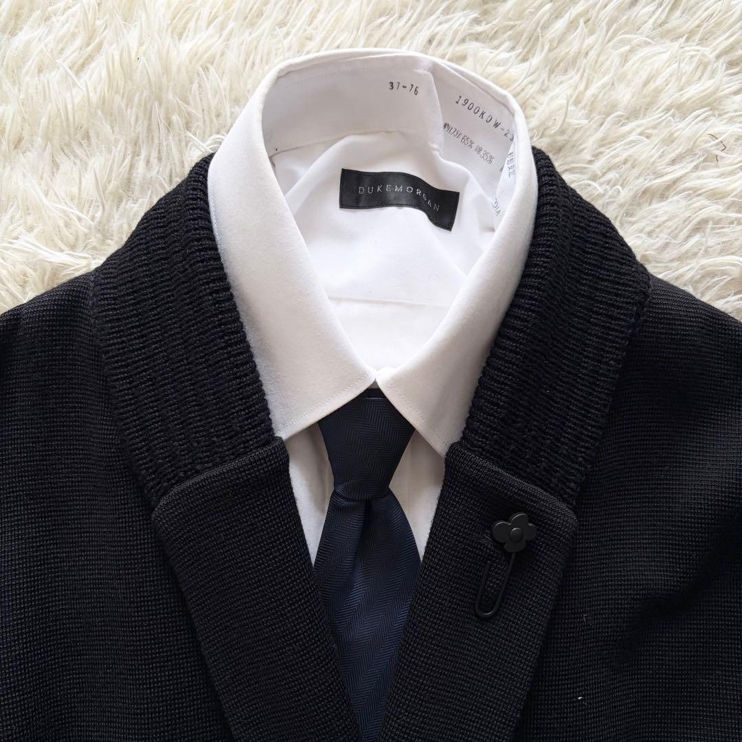 <24AW>LARDINI 最新 ブラック ウール ダブル ジャケット サイズM
