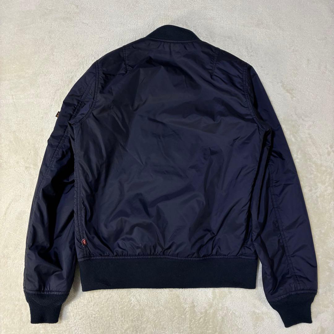 【美品】ALPHA MA-1 フライトジャケット S ネイビー メンズ アルファ
