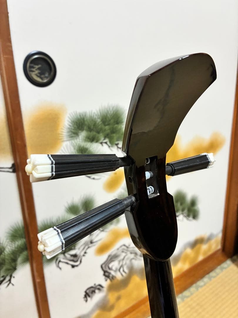 沖縄三線！黒木上質カマゴン！知念大工型！本張り【一枚張り】