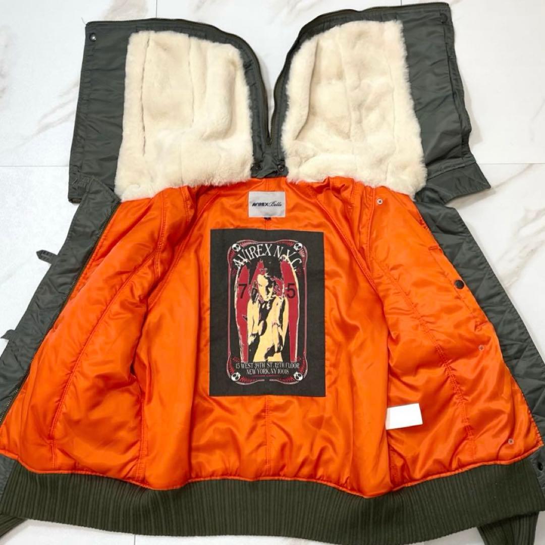 【美品 Y2K】アヴィレックス N-2B フライトジャケット 短丈 ボア カーキ