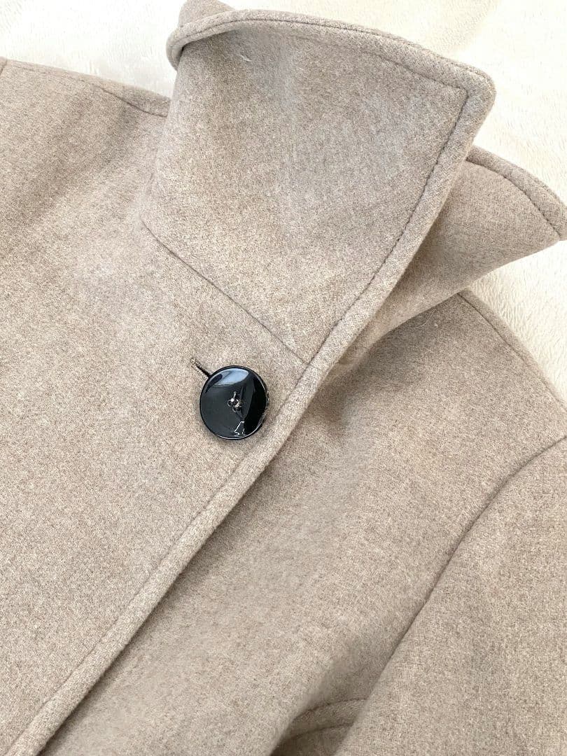 タグ付ZARA MANTECO ウールブレンド ロングコート M ベージュ