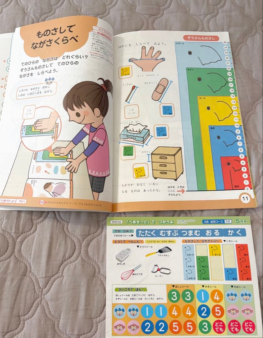 ほぼ未使用　Z会　年長　ぺあぜっと　5月〜3月　11ヶ月分セット　体験型教材