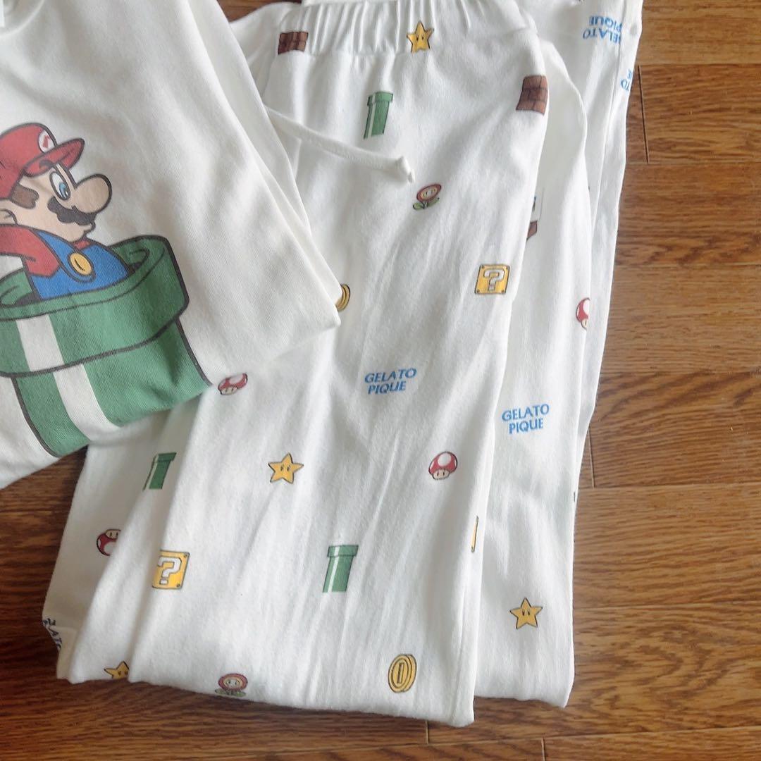 ジェラートピケ マリオ　レディース　ロンT&ロングパンツセット
