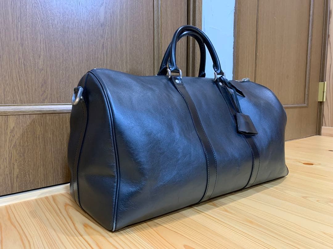MBハイエンド トラベルバッグ レザー ボストンバッグ 黒