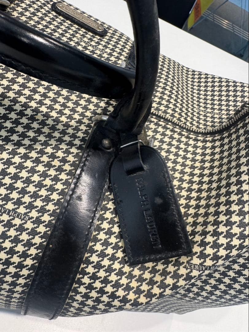 y*u様 Ralph Lauren ボストンバッグ ハウンドトゥース　ラルフロー