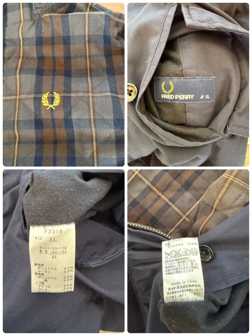 希少XL✨フレッドペリー　リバーシブル ハリントンジャケット　スイングトップ