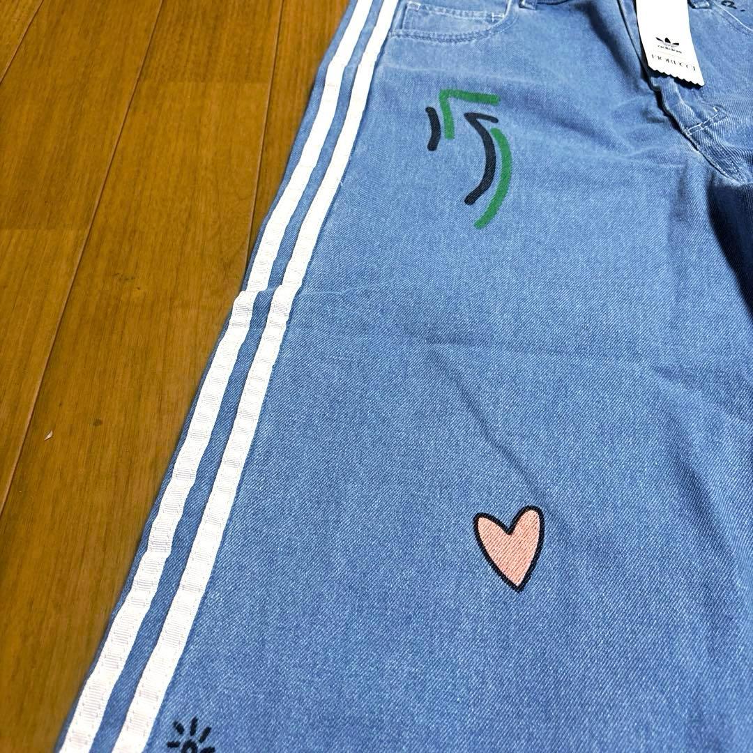 adidas Fiorucci ワイドレッグレアデニム新品L。