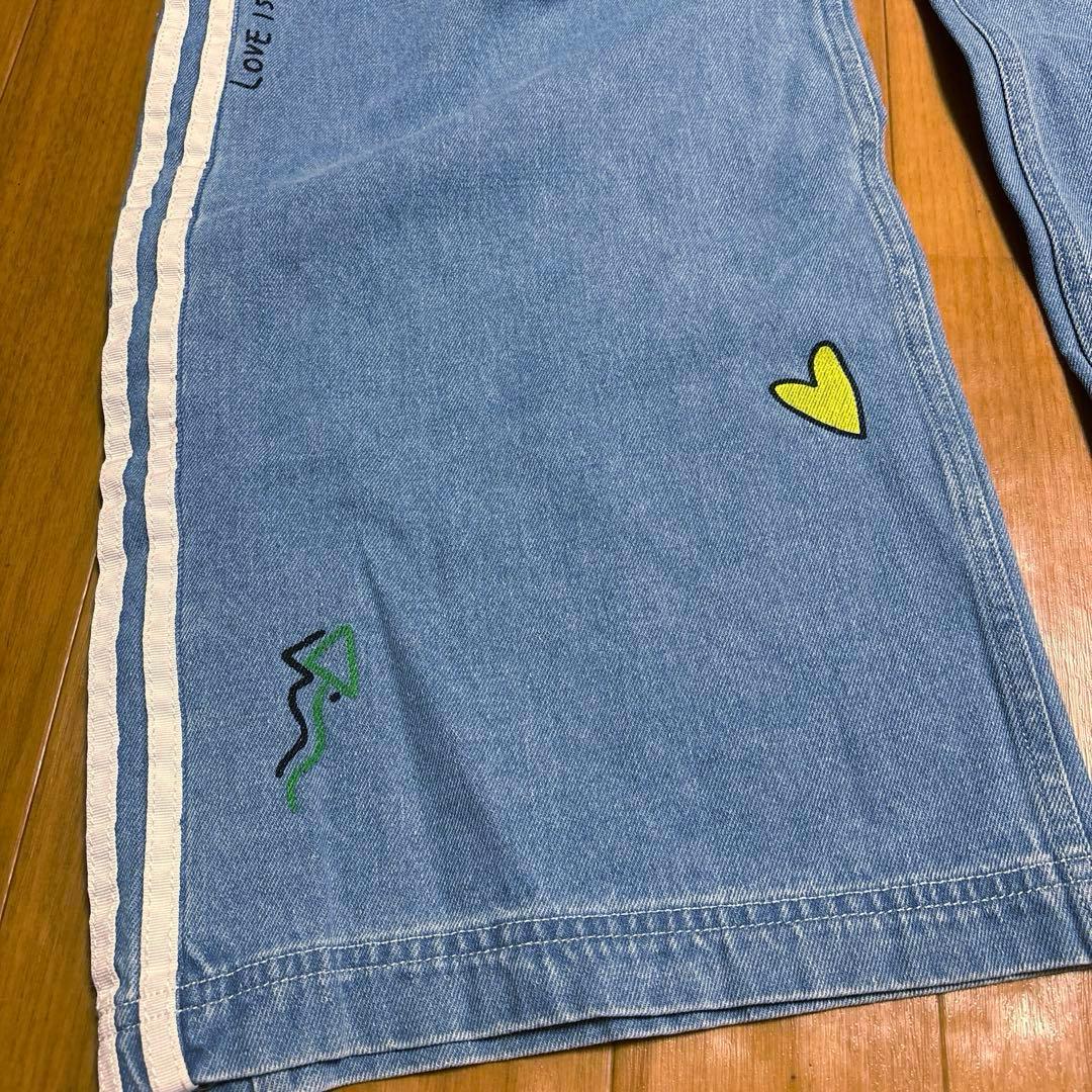 adidas Fiorucci ワイドレッグレアデニム新品L。