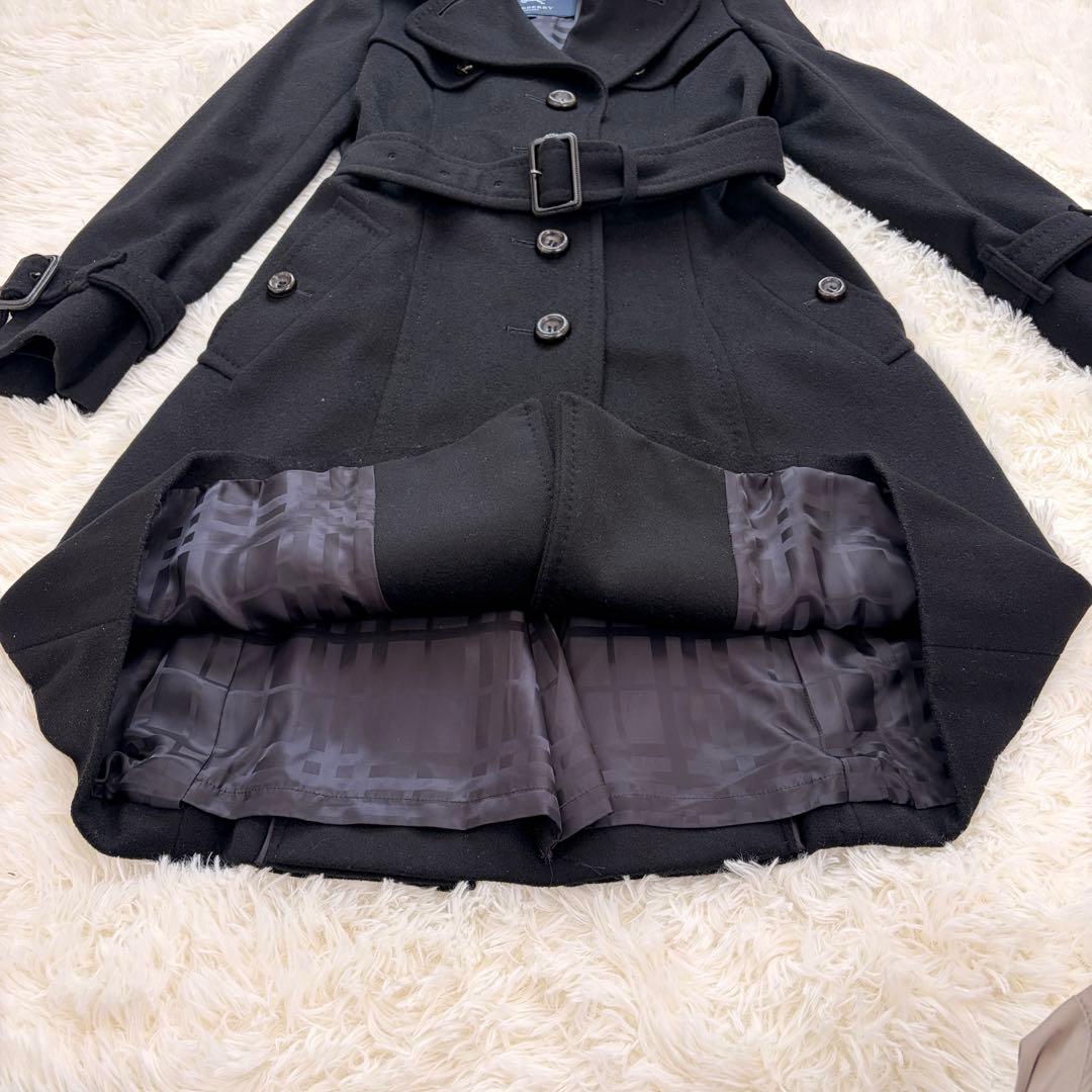 ✨️極美品 カシミヤ✨️バーバリーロンドン コート フォックスファー ベルト