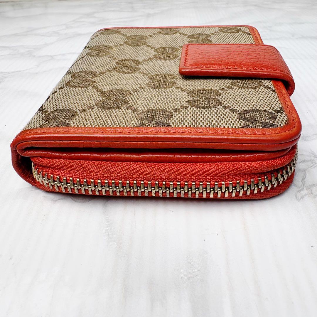 58 美品 GUCCI 二つ折り財布 GGキャンバス xo3