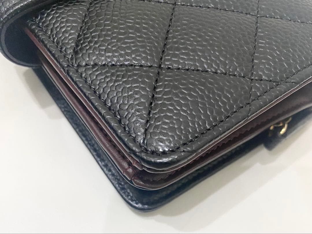 CHANEL マトラッセブラック 二つ折り財布