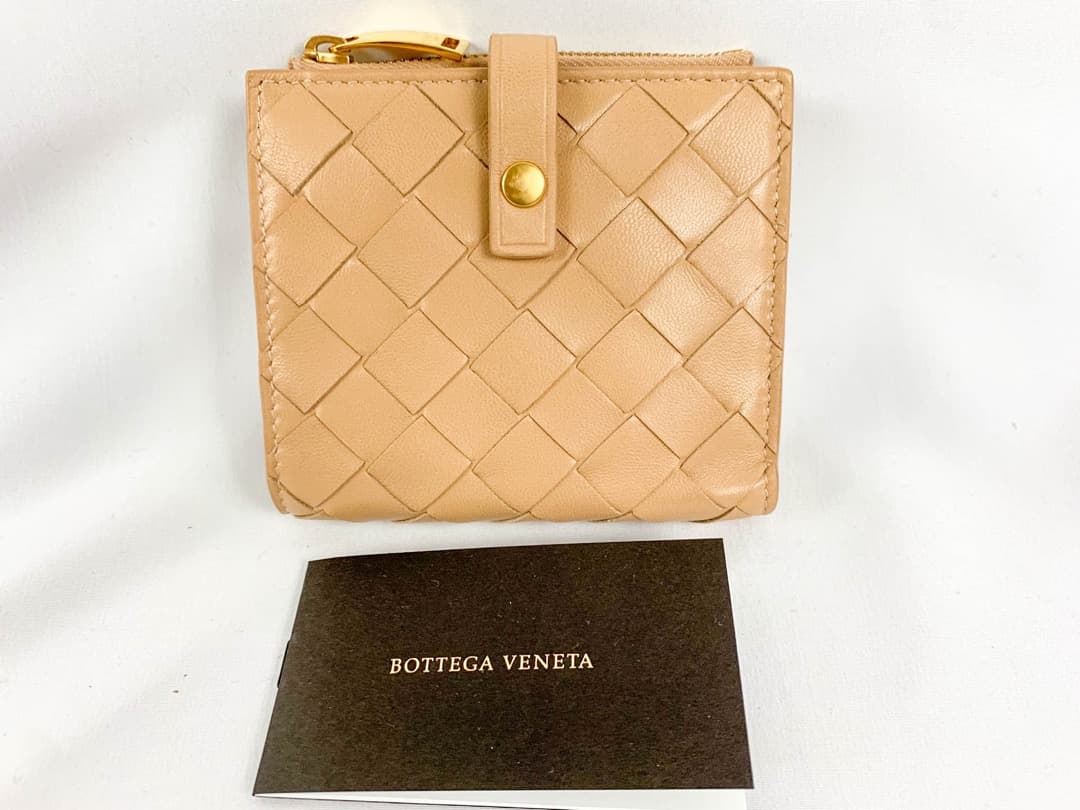 【新品】BOTTEGA VENETA　スモール 二つ折りファスナーウォレット
