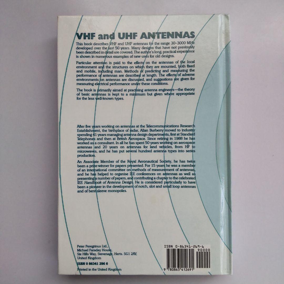 洋書 VHF and UHF Antennas IEE