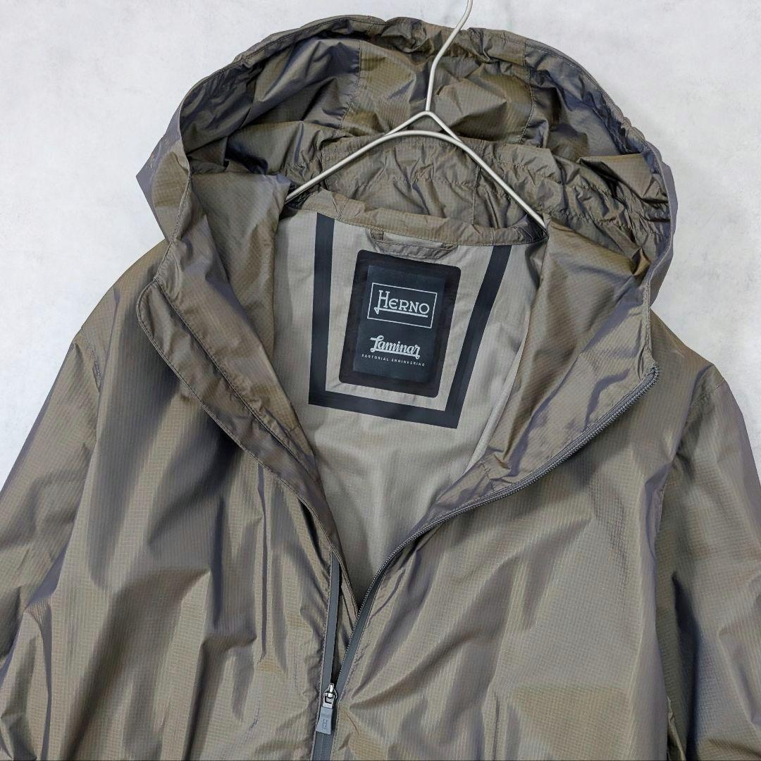 HERNO ヘルノ★綺麗 Laminar ラミナー フーデッドコート サイズ44