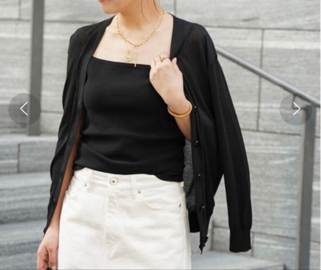 Deuxieme Classe Semi Sheer Vネック カーディガン