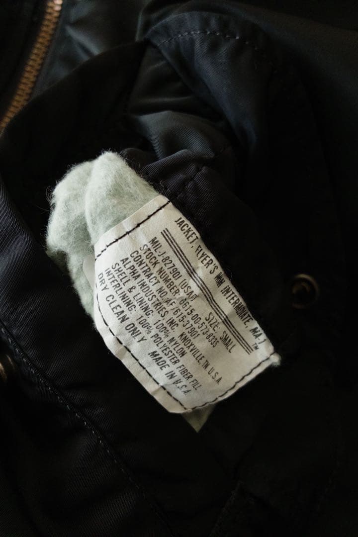 セ*マ様 70〜80s ALPHA INDUSTRIES MA-1 USA製　黒