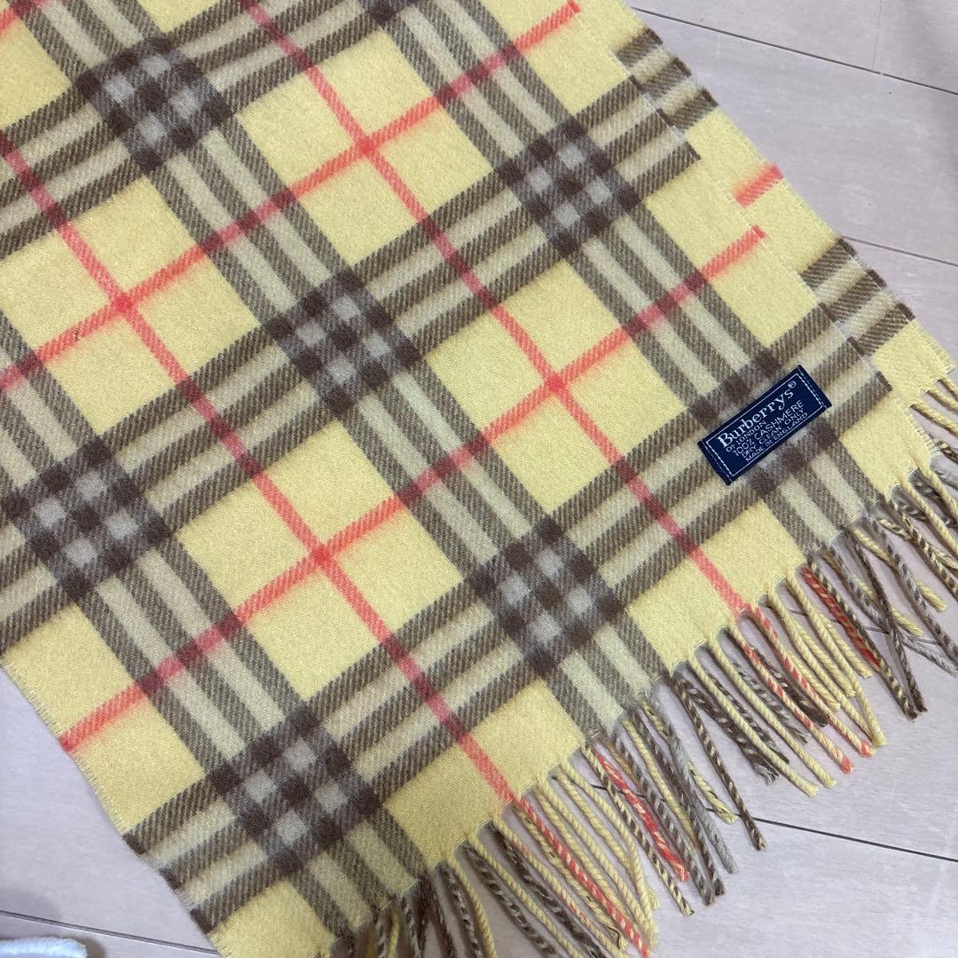 Burberry's カシミヤ100% チェック柄マフラー