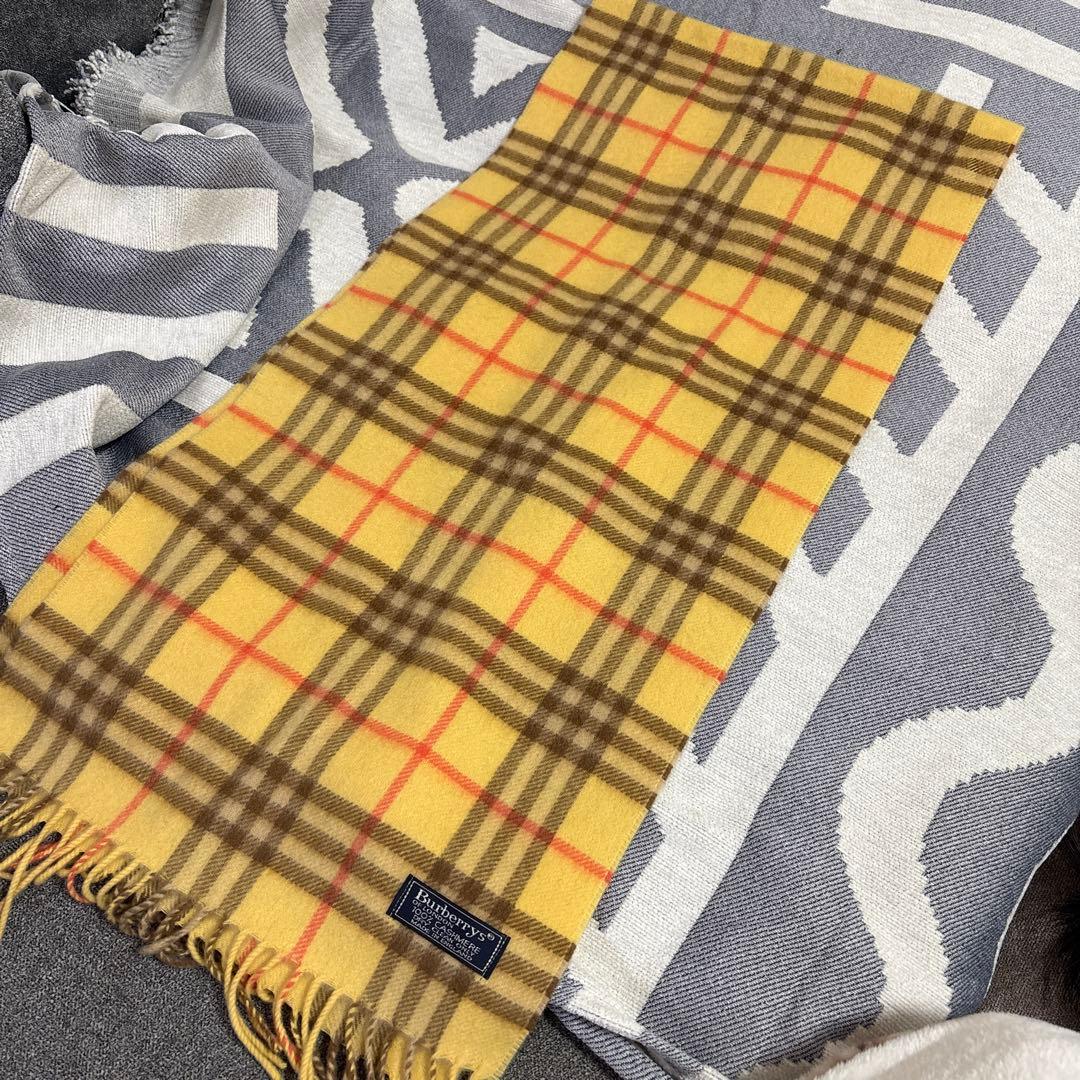 Burberry's カシミヤ100% チェック柄マフラー
