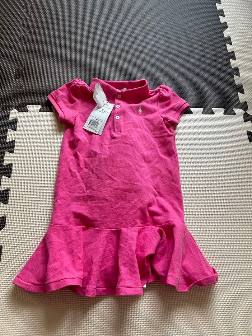 Ralph Lauren ピンク フリルワンピース 24M