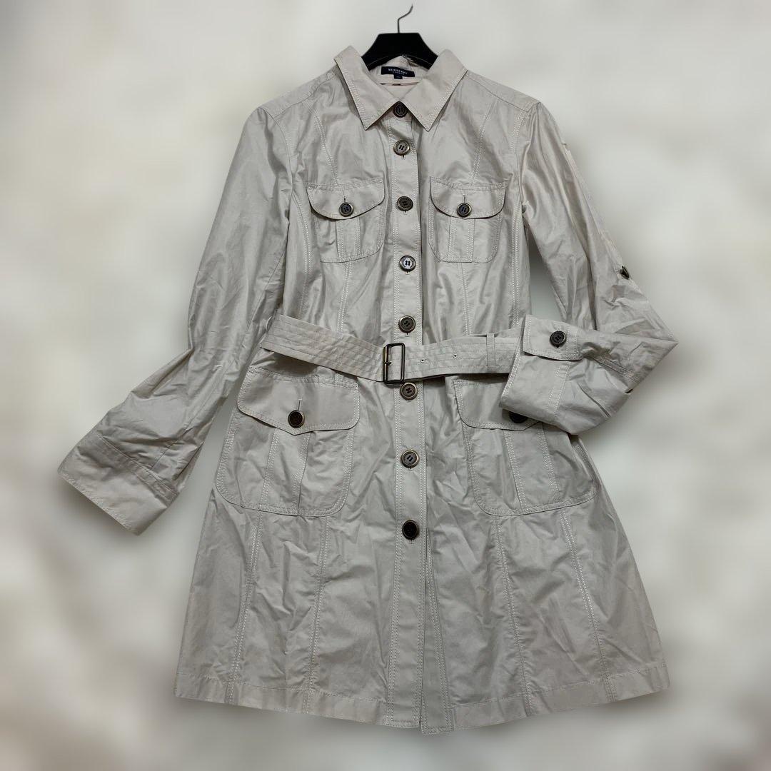 美品 希少サイズ バーバリー スプリングコート ノバチェック ホワイト 3XL