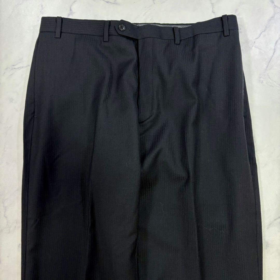 美品   3ピーススーツ XL ウール 黒 クリーニング済