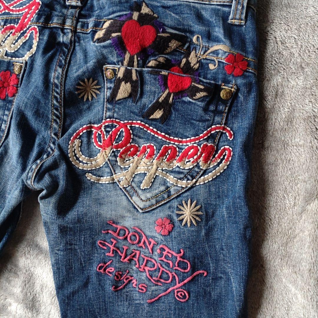 レッドペッパー エドハーディ コラボデニムハートsize28RED PEPPER