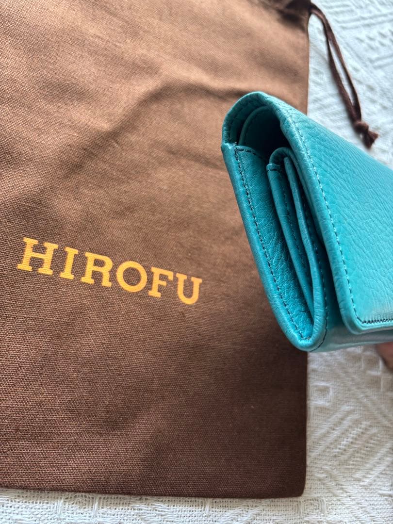本日最終✩.*HIROFUセンプレ本革小ロゴ二つ折り財布 定価税込49,500円
