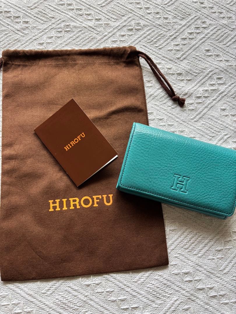 本日最終✩.*HIROFUセンプレ本革小ロゴ二つ折り財布 定価税込49,500円