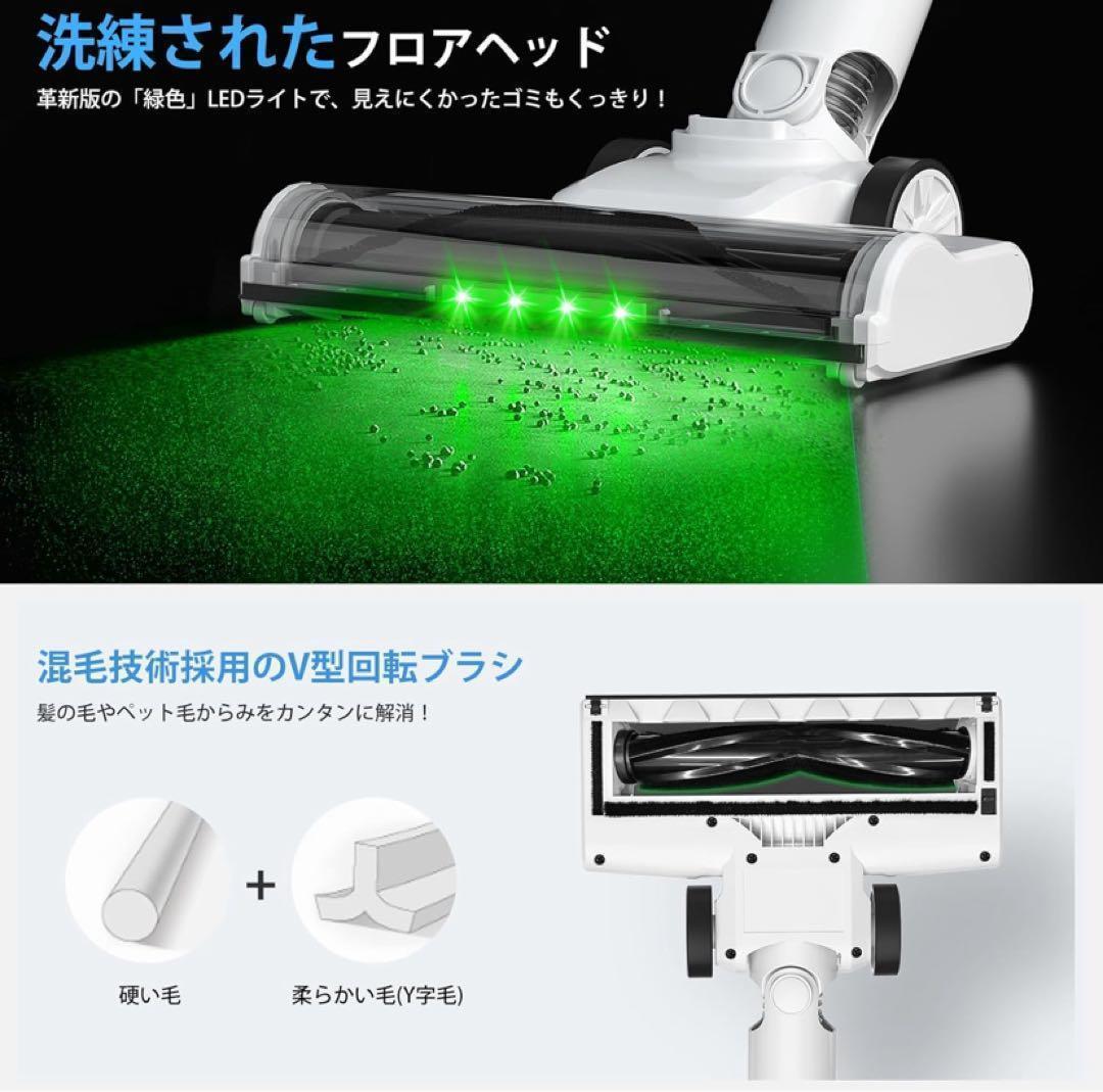 【未開封】掃除機コードレス 68000Pa圧倒的吸引 自立式 サイクロン LED
