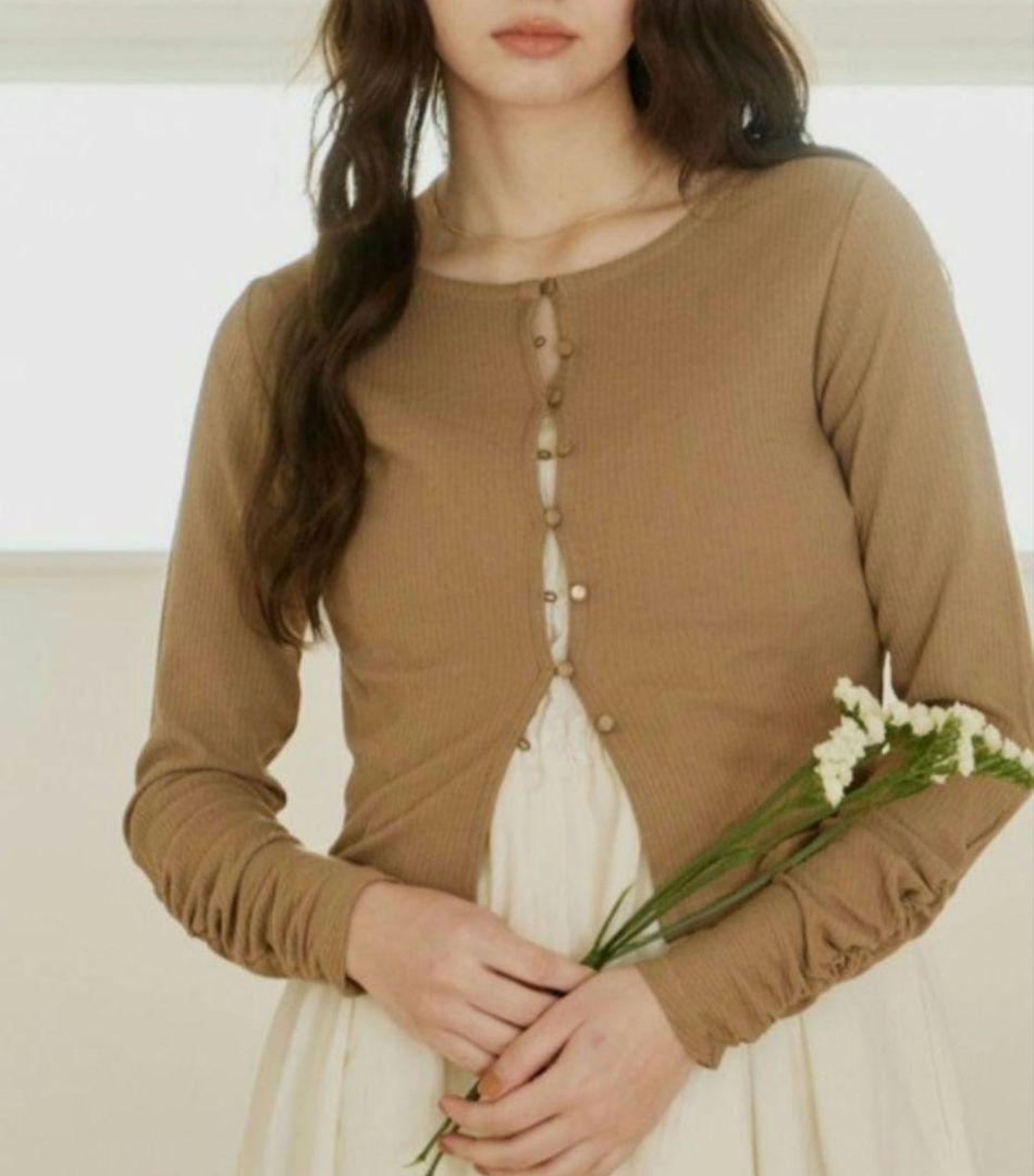新品　OLUN 　sheer cardigan/シアーカーディガン