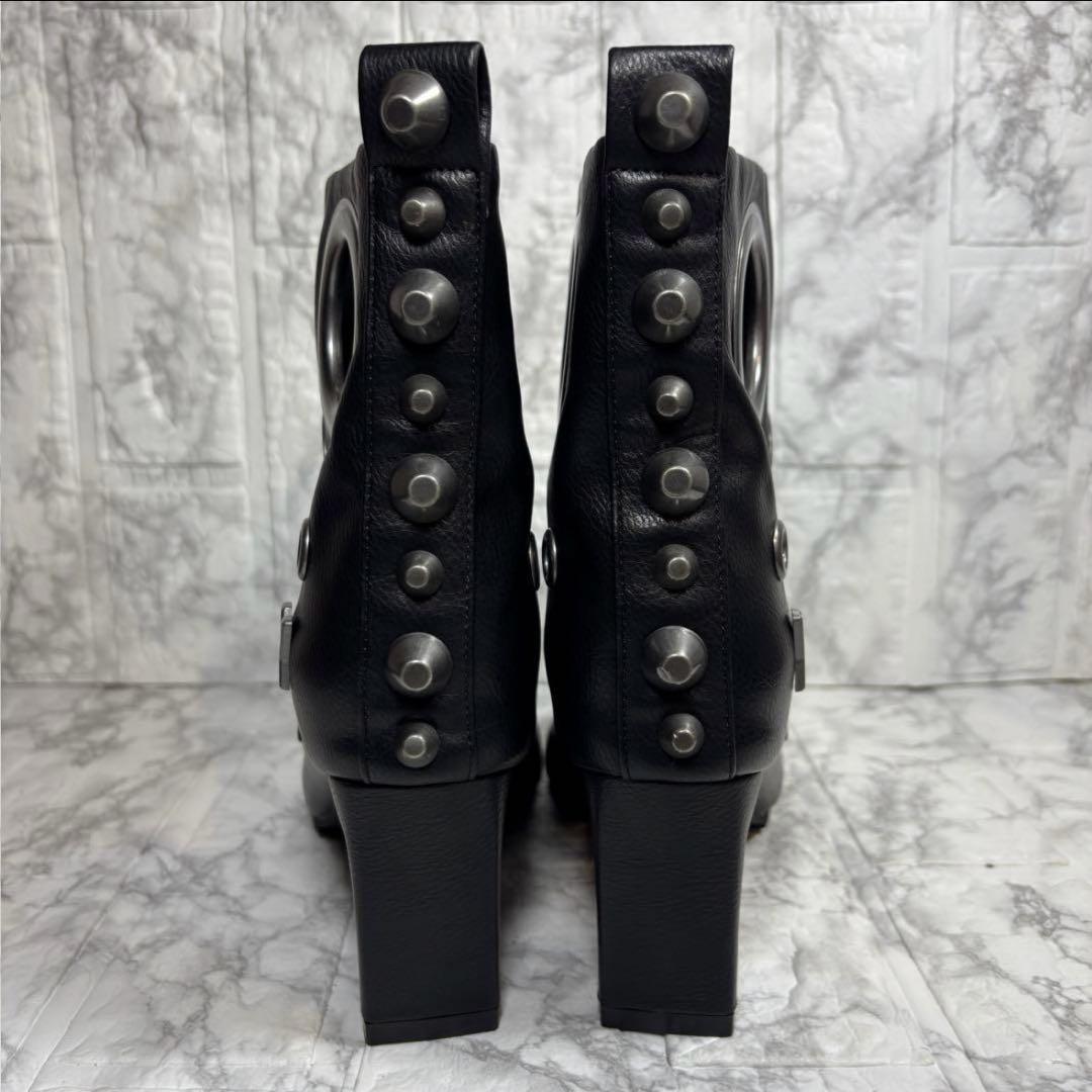 【試着程度】YELLO イエロー GUNNER SHORT BOOTS 黒 M