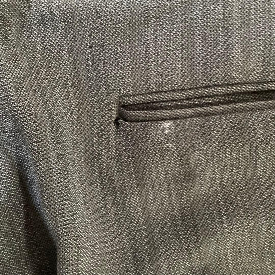 used vintage 90s スーツセットアップ　カーキ　グレー　ストライプ