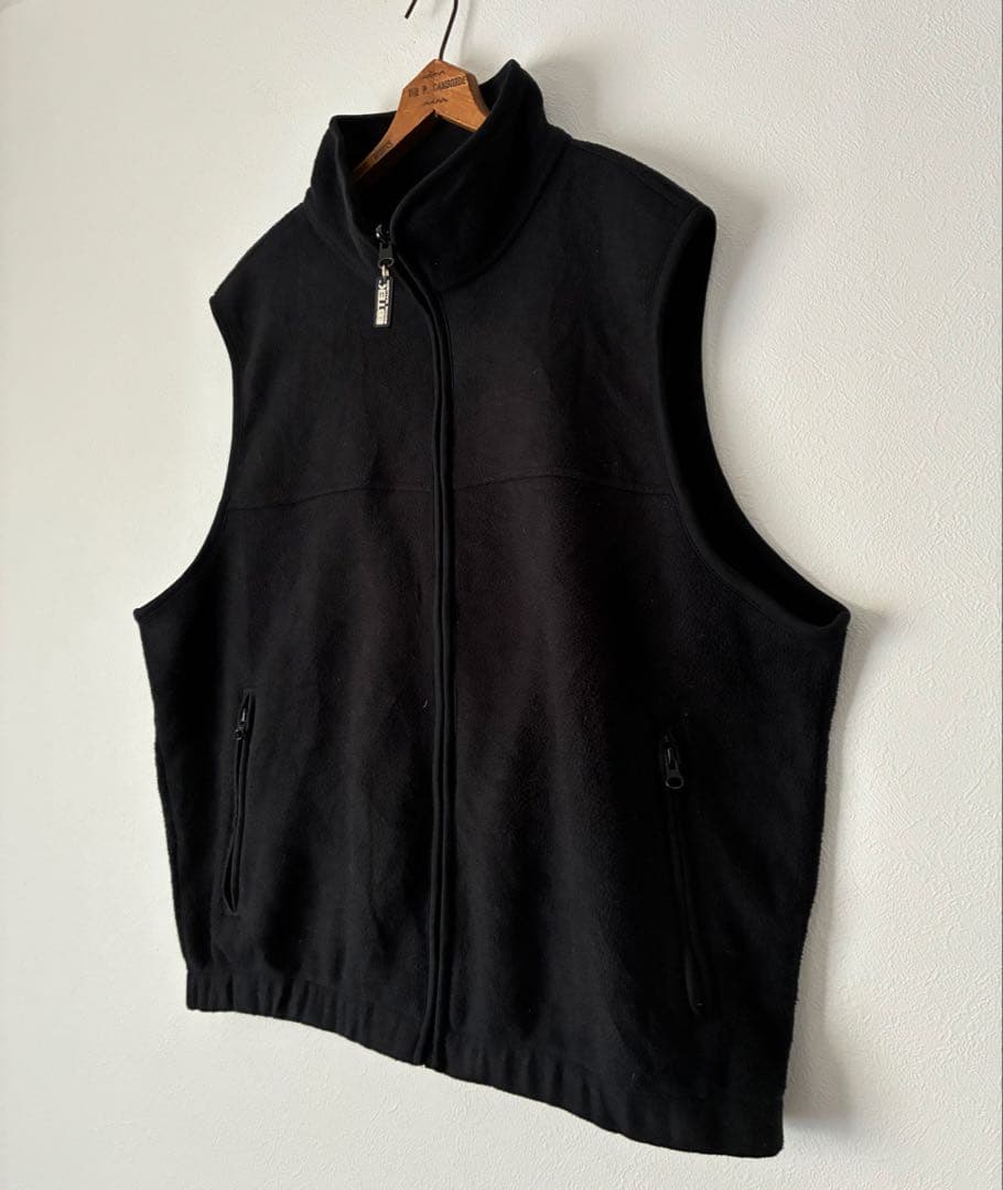 Eddie Bauer EBTEK フリースベスト　フルジップ　ブラック
