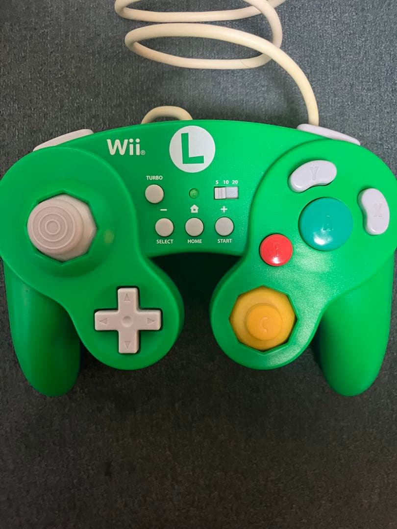 Wii マリオ＆ルイージ コントローラー、wiiリモコン　ルイージ、黒