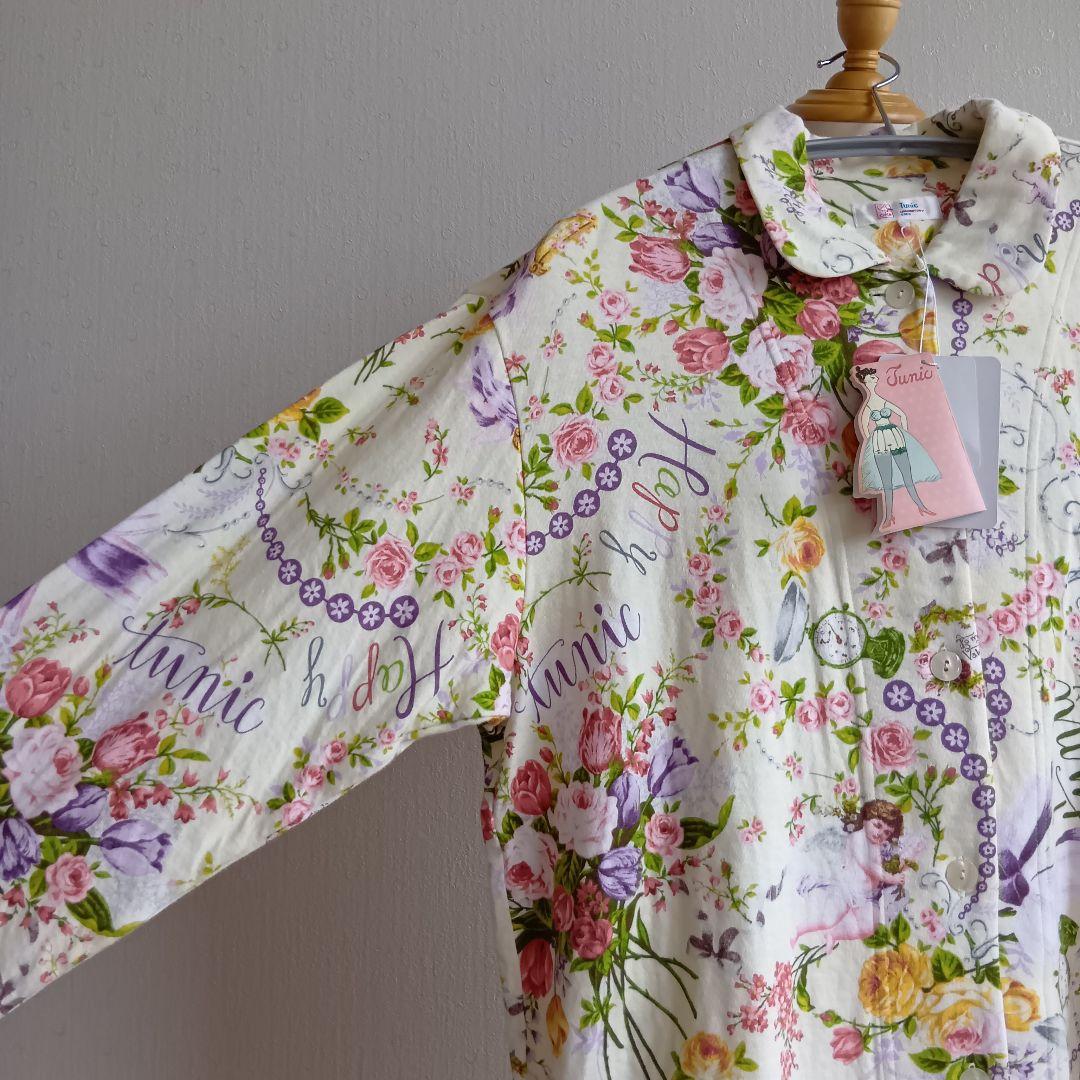 【タグ付き未使用品】鴨居羊子 TUNIC ルームウェア 天使 花