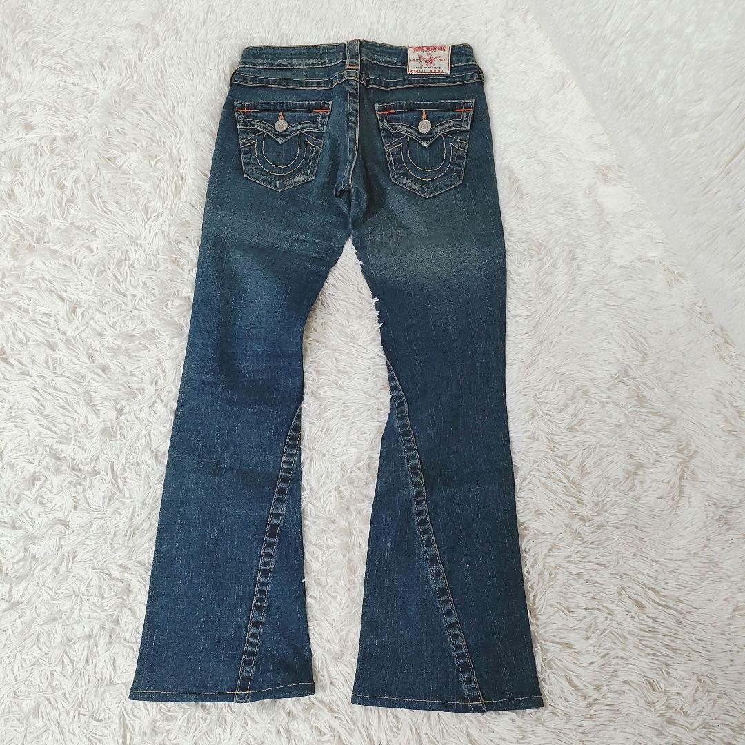 【美品/USA製】トゥルーレリジョン JOEY フレア デニム 26 Y2K