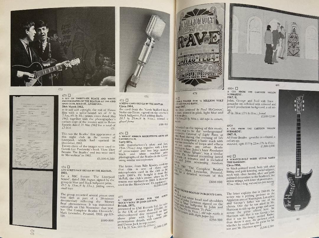 SOTHERBY'S Rock'n'Roll Memorabiliaカタログ