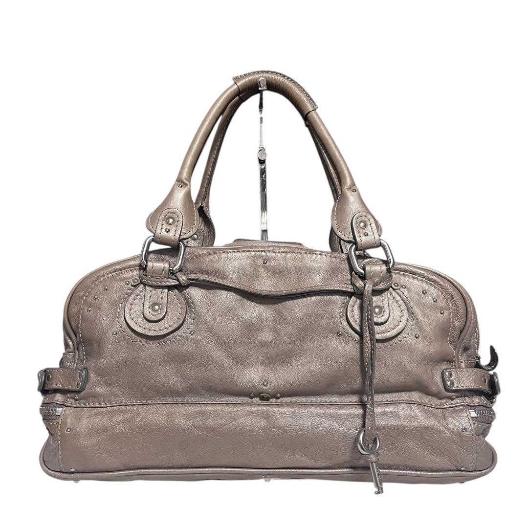【美品✨】Chloé クロエ　パディントン　ボストンバッグ　レザー　グレージュ