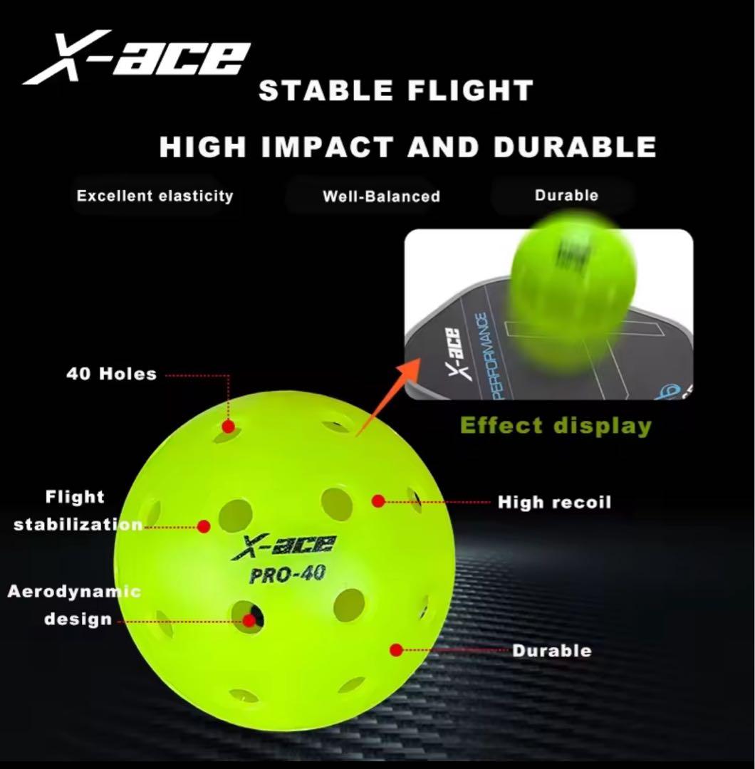 最終値下げ　高品質　新品未使用品　ピックルボール X-ACE PRO40 24個