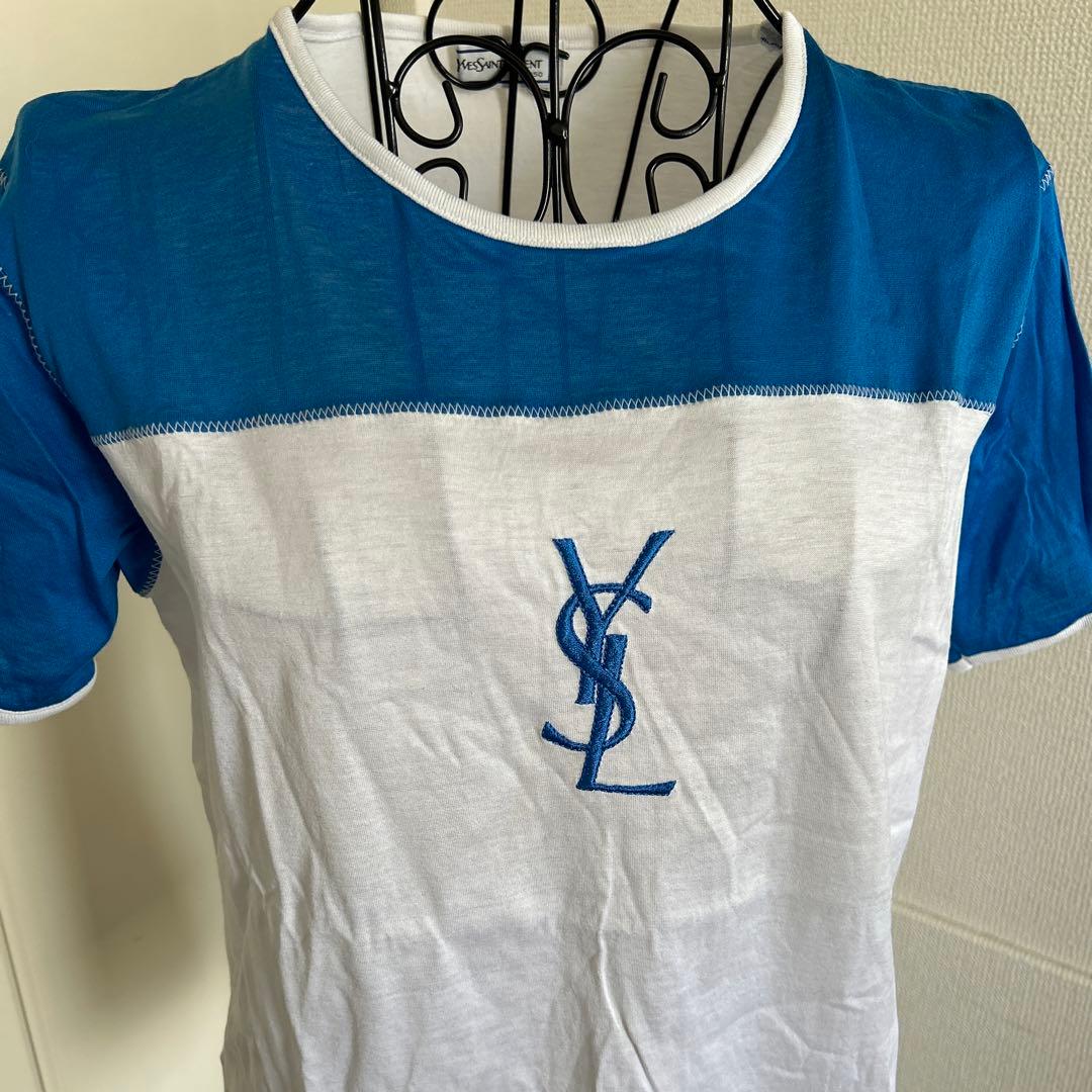 イヴ・サンローラン YSLロゴTシャツ 希少 90s レア 福助