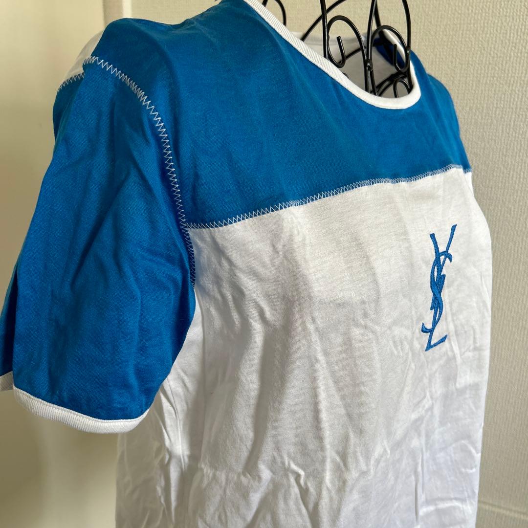 イヴ・サンローラン YSLロゴTシャツ 希少 90s レア 福助